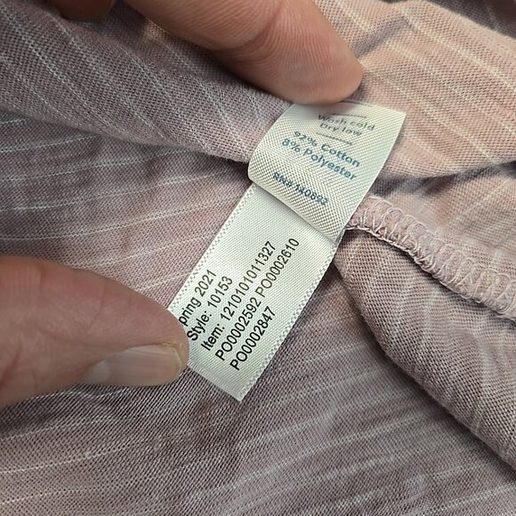 Marine Layer Saddle Hem Pocket Tee Mens Size XXL Striped Rosette Cotton Blend - Picture 8 of 8